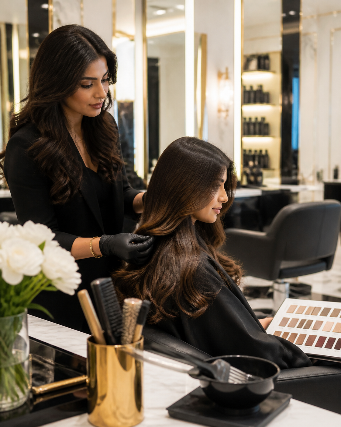 Elegant luxury salon interior at Stylette Elegance